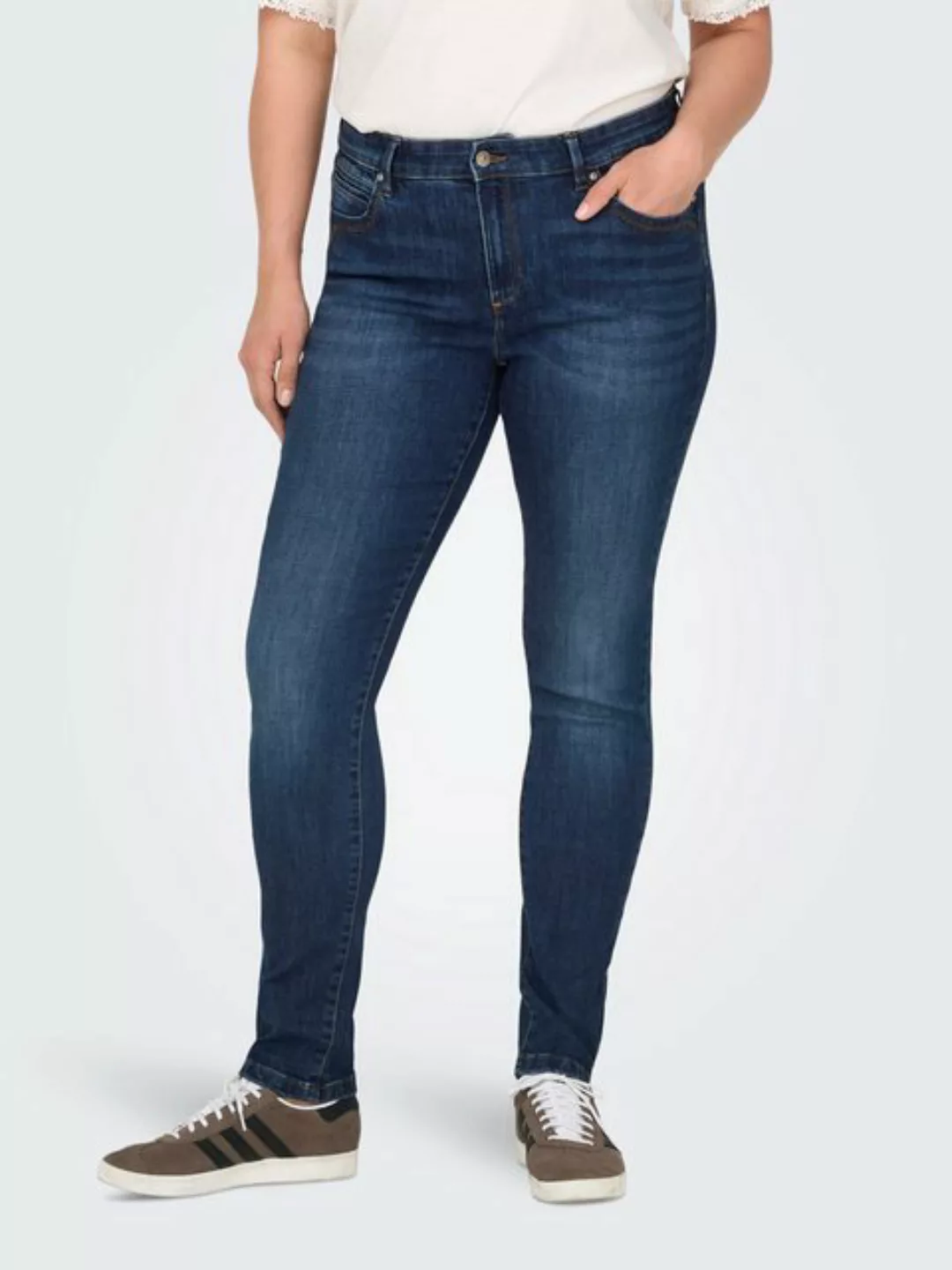 ONLY CARMAKOMA Skinny-fit-Jeans CARKARLA REG SK ANK ZIP DNM BJ581 NOOS günstig online kaufen