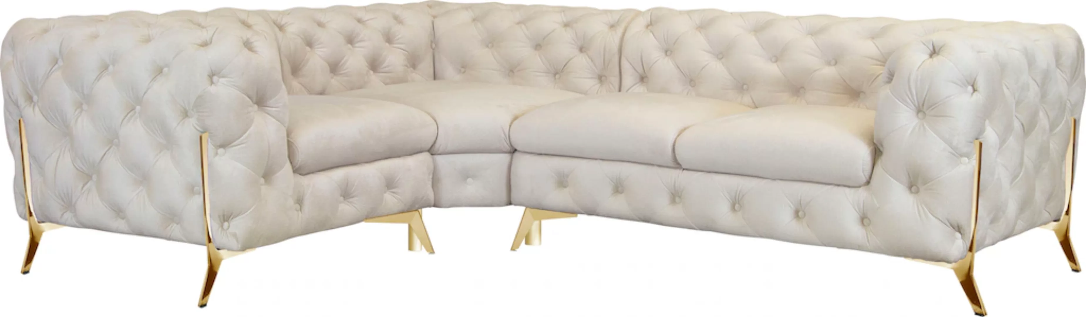Leonique Chesterfield-Sofa "Amaury L-Form", moderne Chersterfield-Optik, Br günstig online kaufen