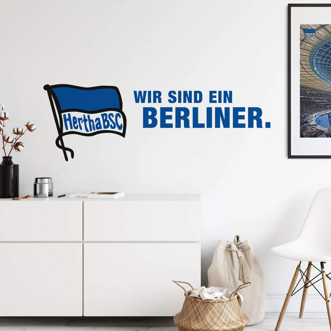Wall-Art Wandtattoo "Hertha BSC Logo Schriftzug", (1 St.), selbstklebend, e günstig online kaufen
