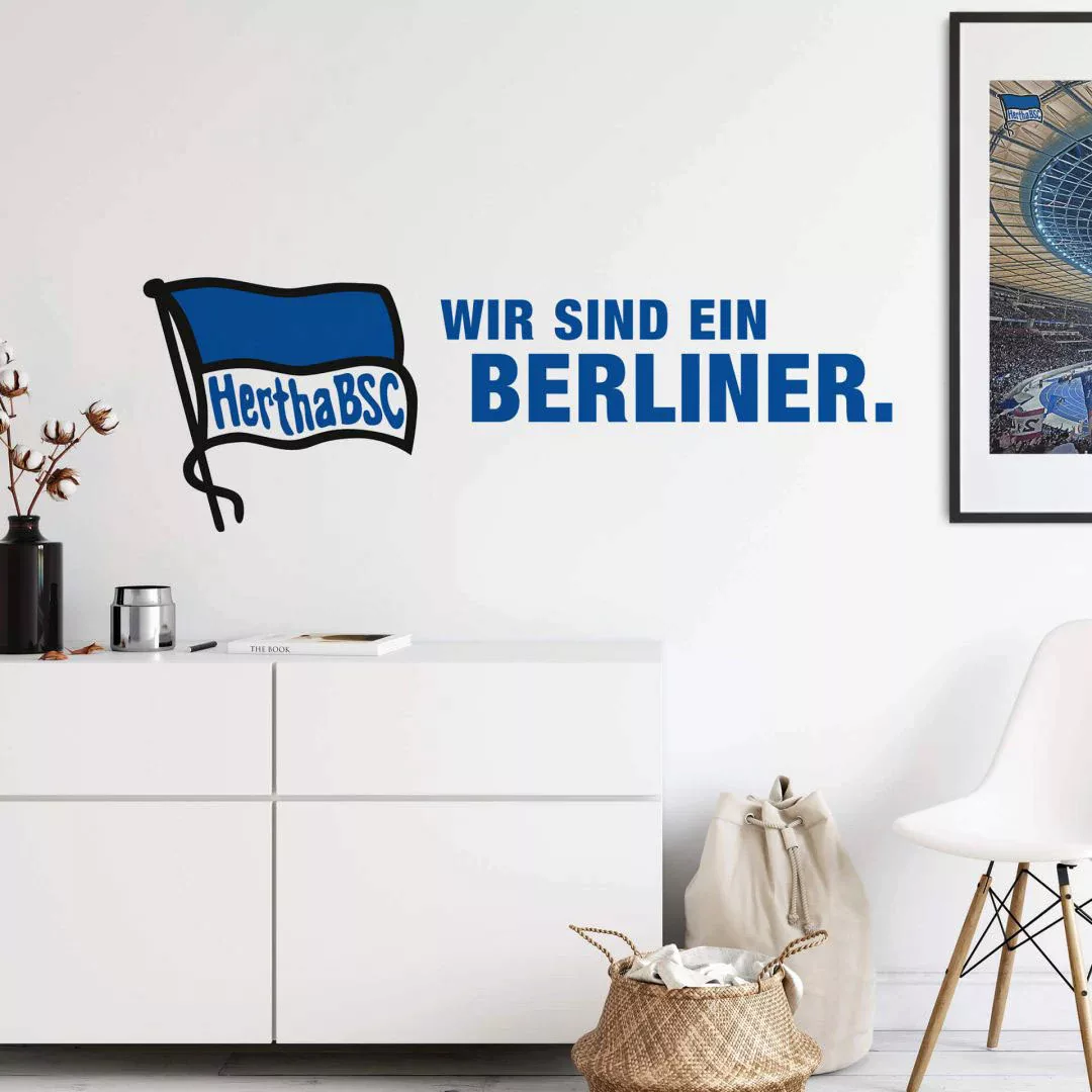 Wall-Art Wandtattoo »Hertha BSC Logo Schriftzug«, (1 St.), selbstklebend, e günstig online kaufen