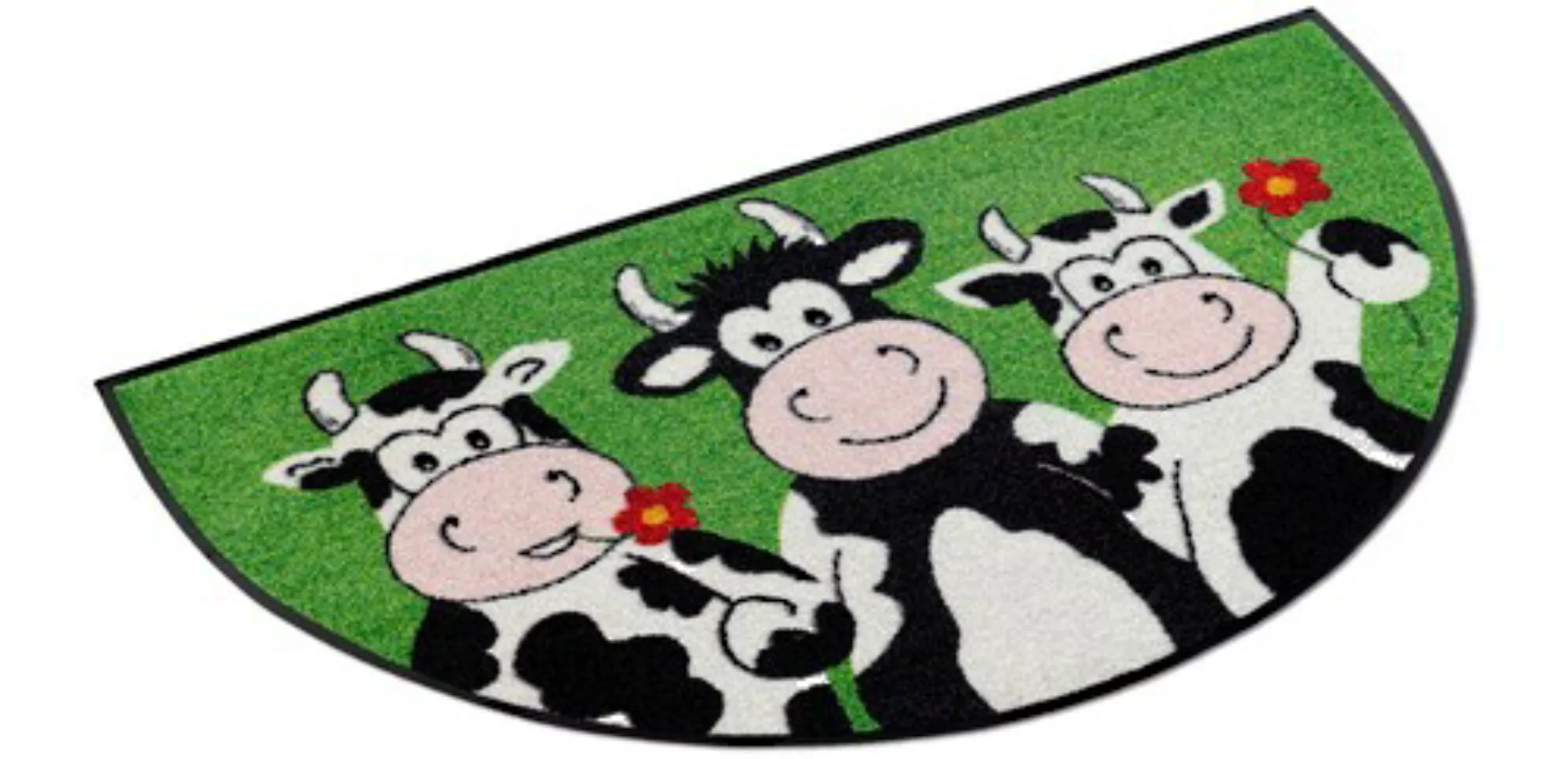 wash+dry by Kleen-Tex Fußmatte »Round Cow Trio«, rechteckig günstig online kaufen