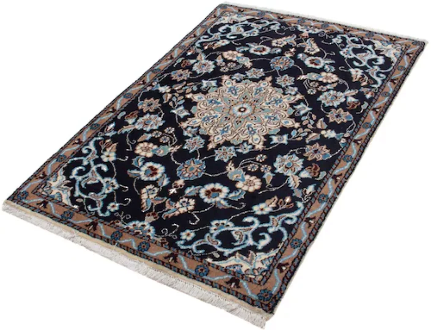 morgenland Orientteppich »Perser - Nain - 133 x 85 cm - dunkelblau«, rechte günstig online kaufen