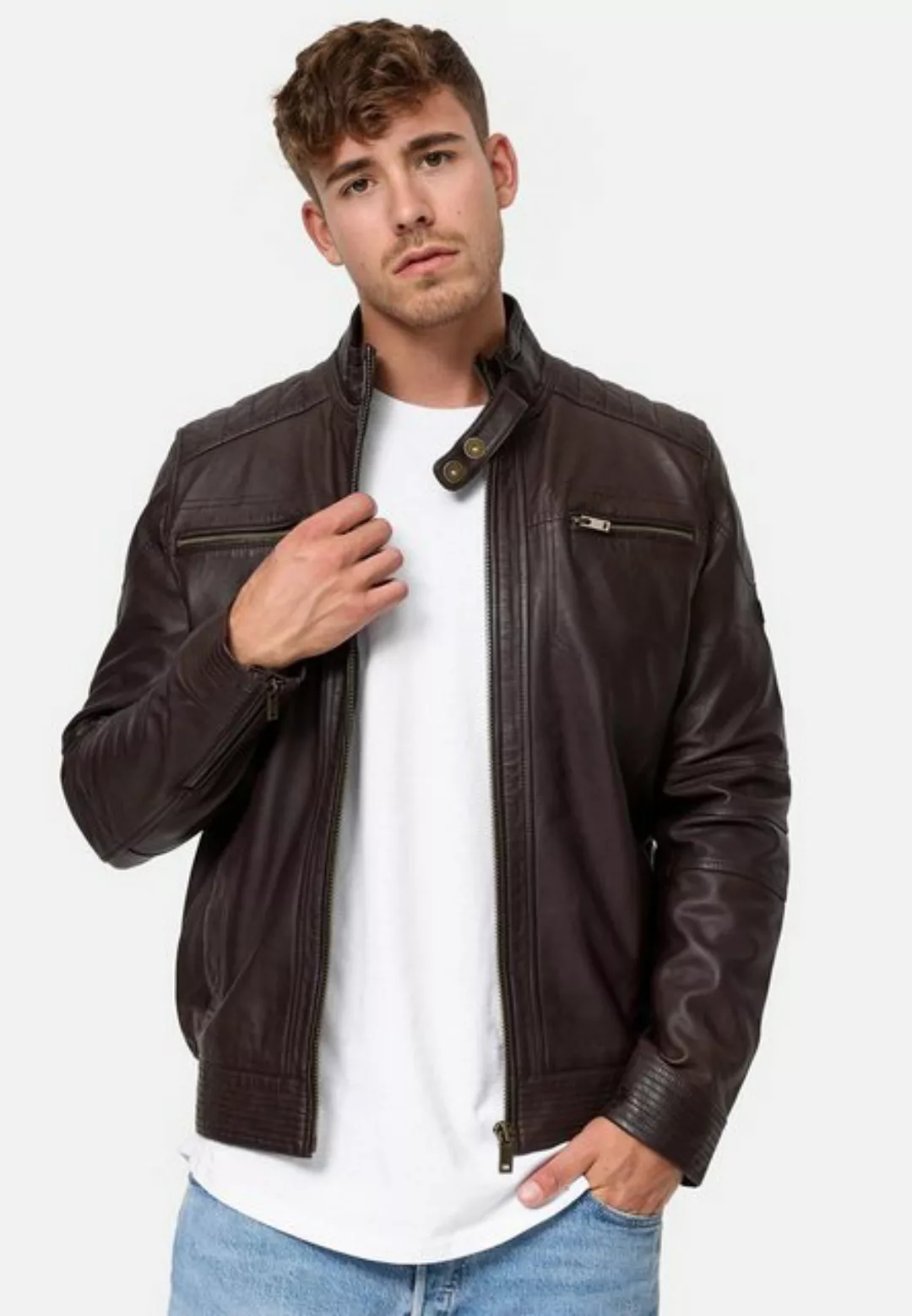 Indicode Lederjacke Germo günstig online kaufen