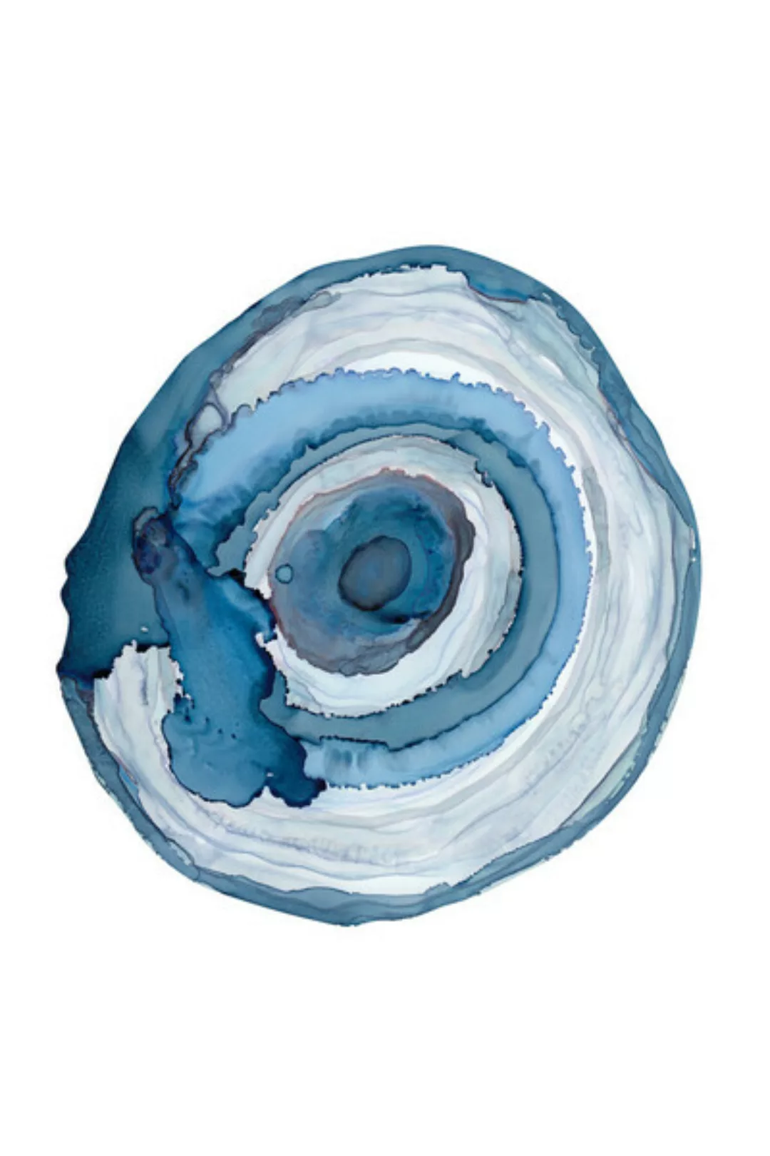 Poster / Leinwandbild - Blue Agate Painting günstig online kaufen
