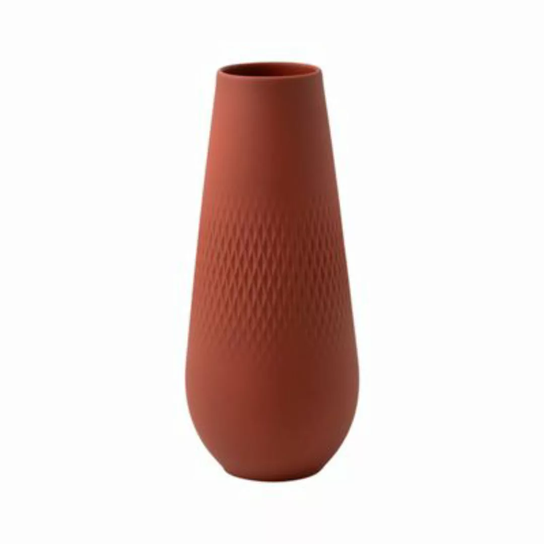 Villeroy & Boch Manufacture Collier Vase Carré terre 26 cm Vasen rot günstig online kaufen