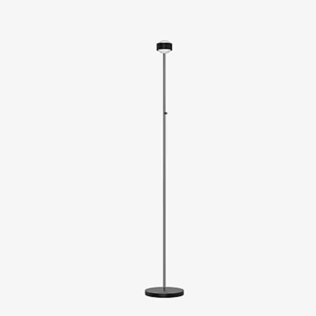 Top Light Puk Eye Floor Stehleuchte LED, schwarz matt/chrom - Linse klar günstig online kaufen