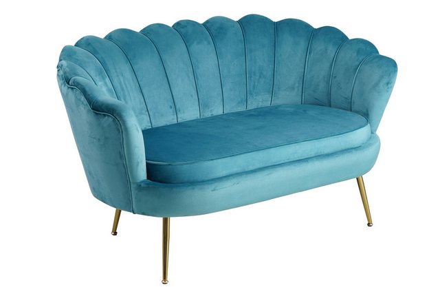 dynamic24 Sofa Devin, Muschelsofa aus Samt Blau günstig online kaufen