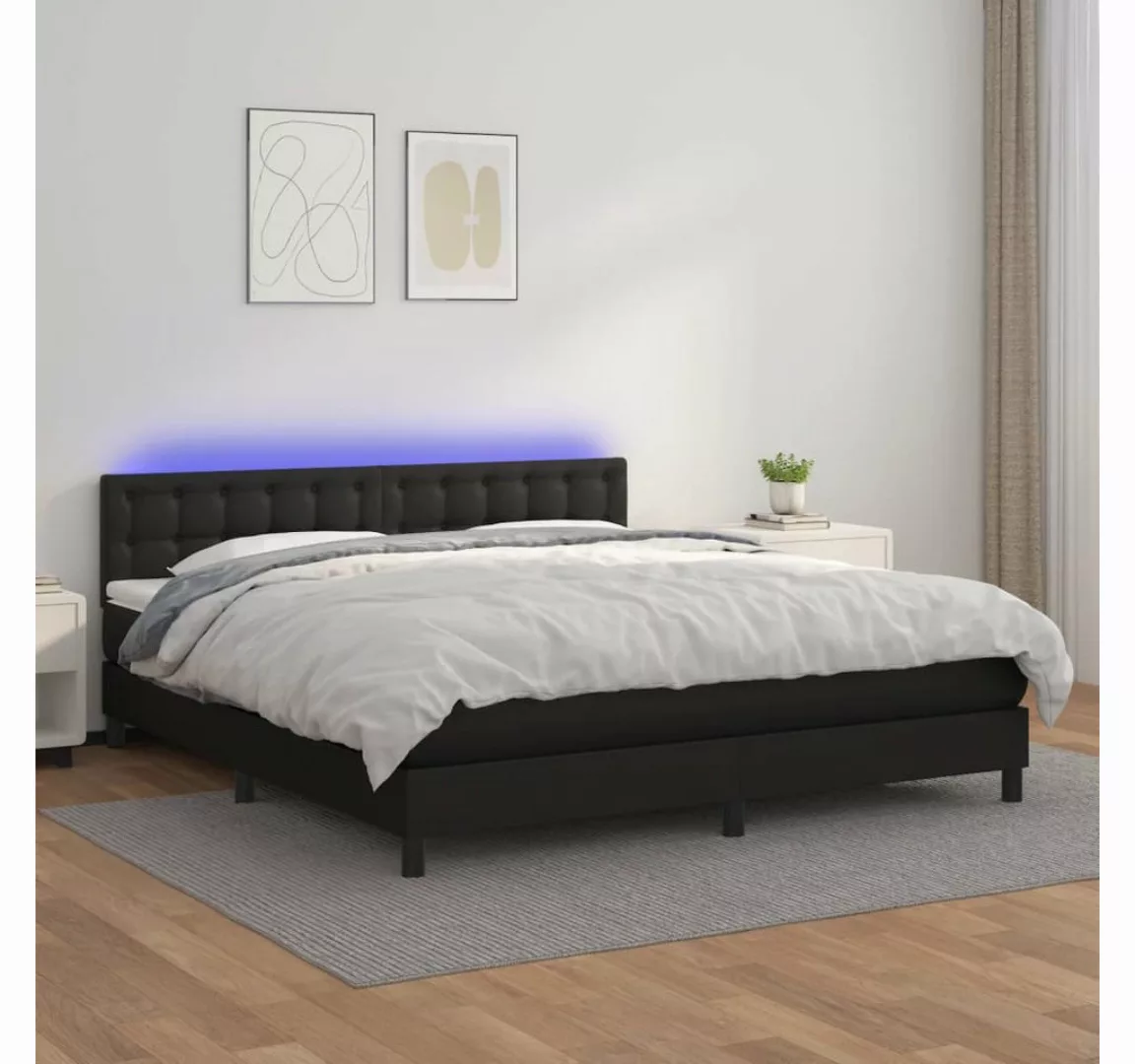 vidaXL Boxspringbett Bett Boxspringbett mit Matratze & LED Kunstleder (180 günstig online kaufen