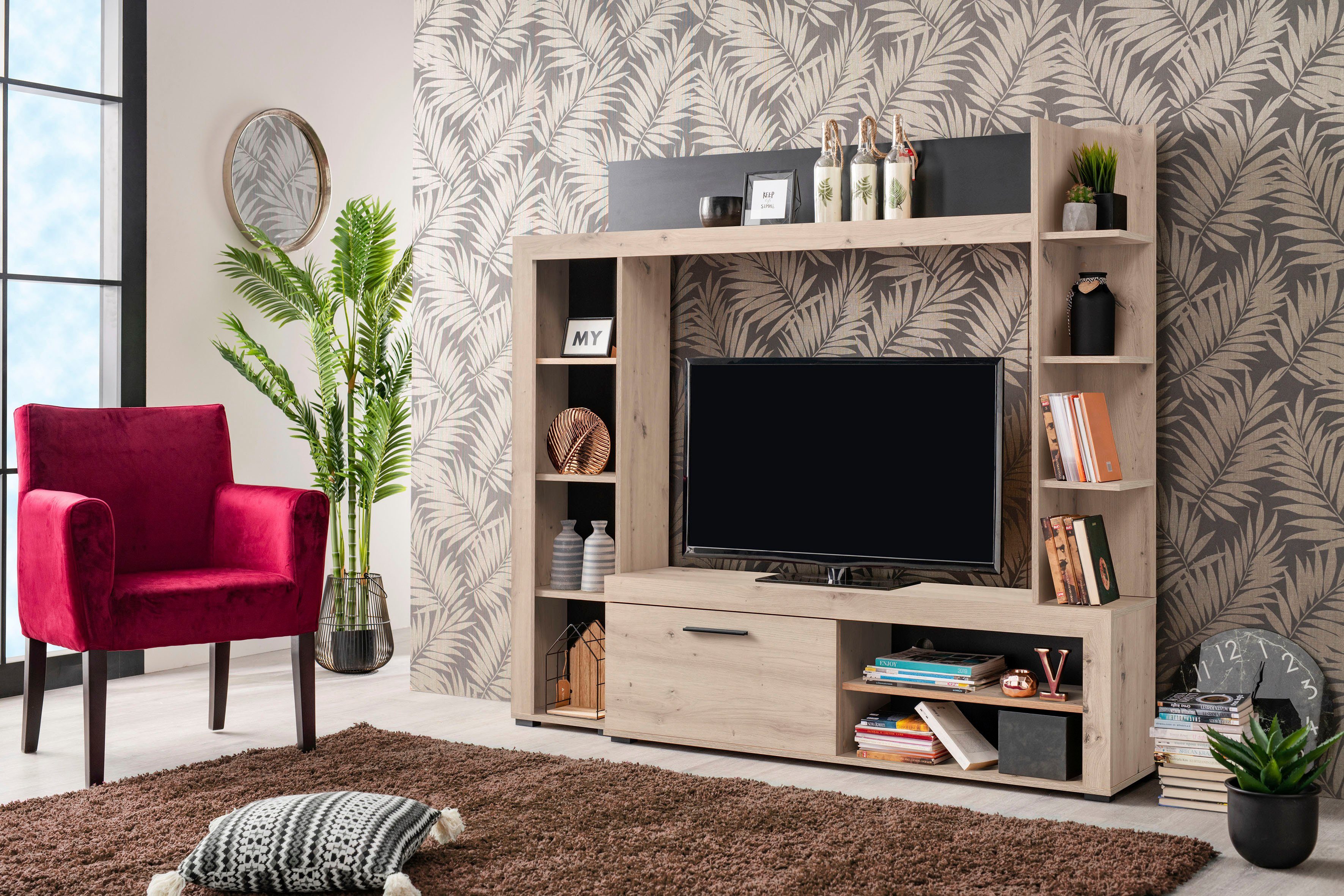 INOSIGN Wohnwand "Rubi", mit TV-Lowboard und Regalumbau, Breite/Höhe 172,5/ günstig online kaufen
