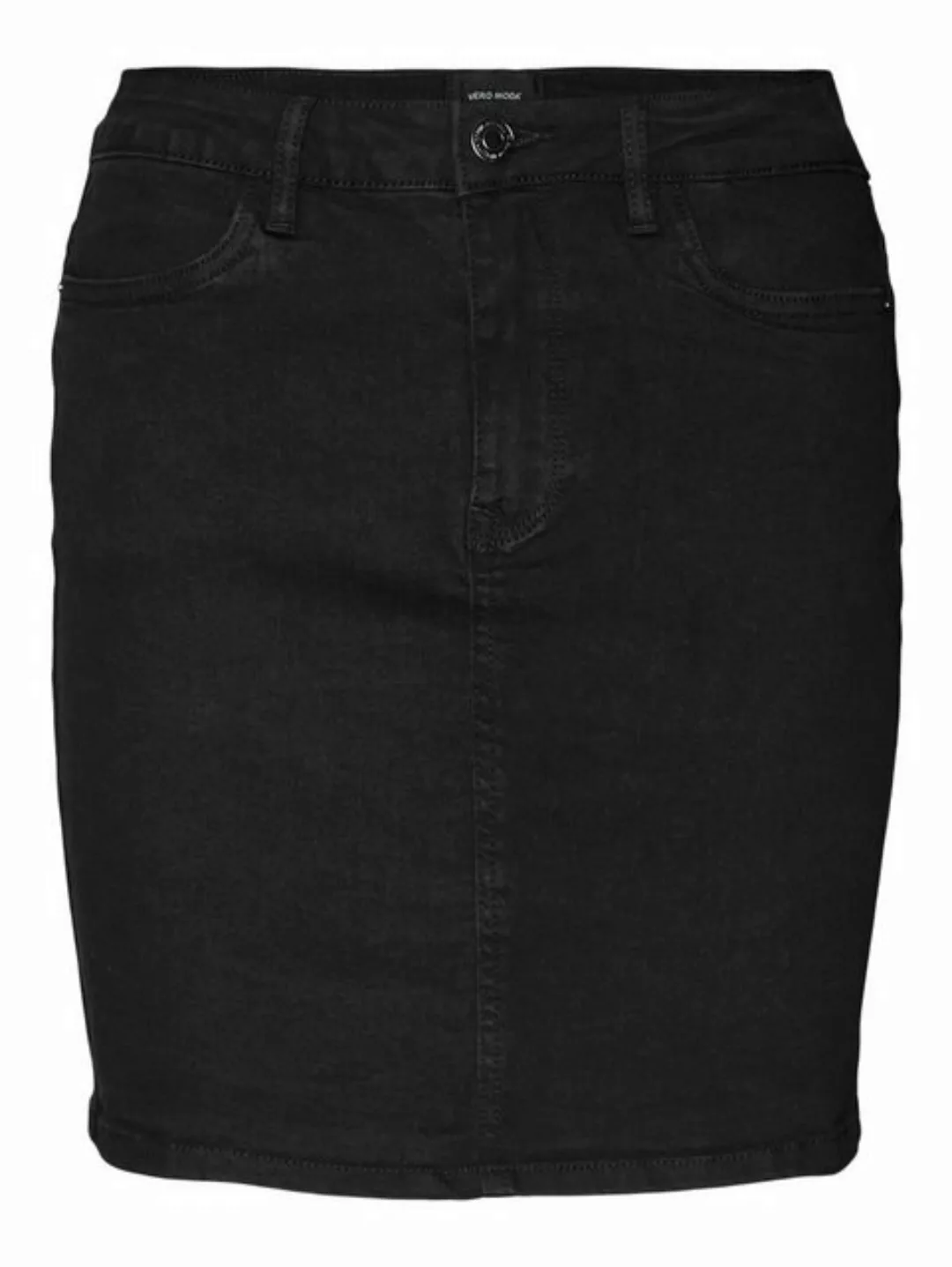 Vero Moda Sommerrock Denim Jeansrock hohe Taille 7566 in Schwarz günstig online kaufen