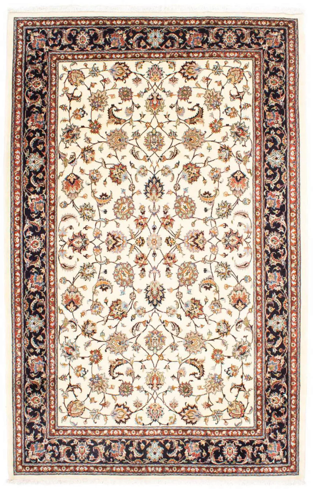 morgenland Wollteppich »Kaschmar Blumenmuster Blu scuro 300 x 193 cm«, rech günstig online kaufen