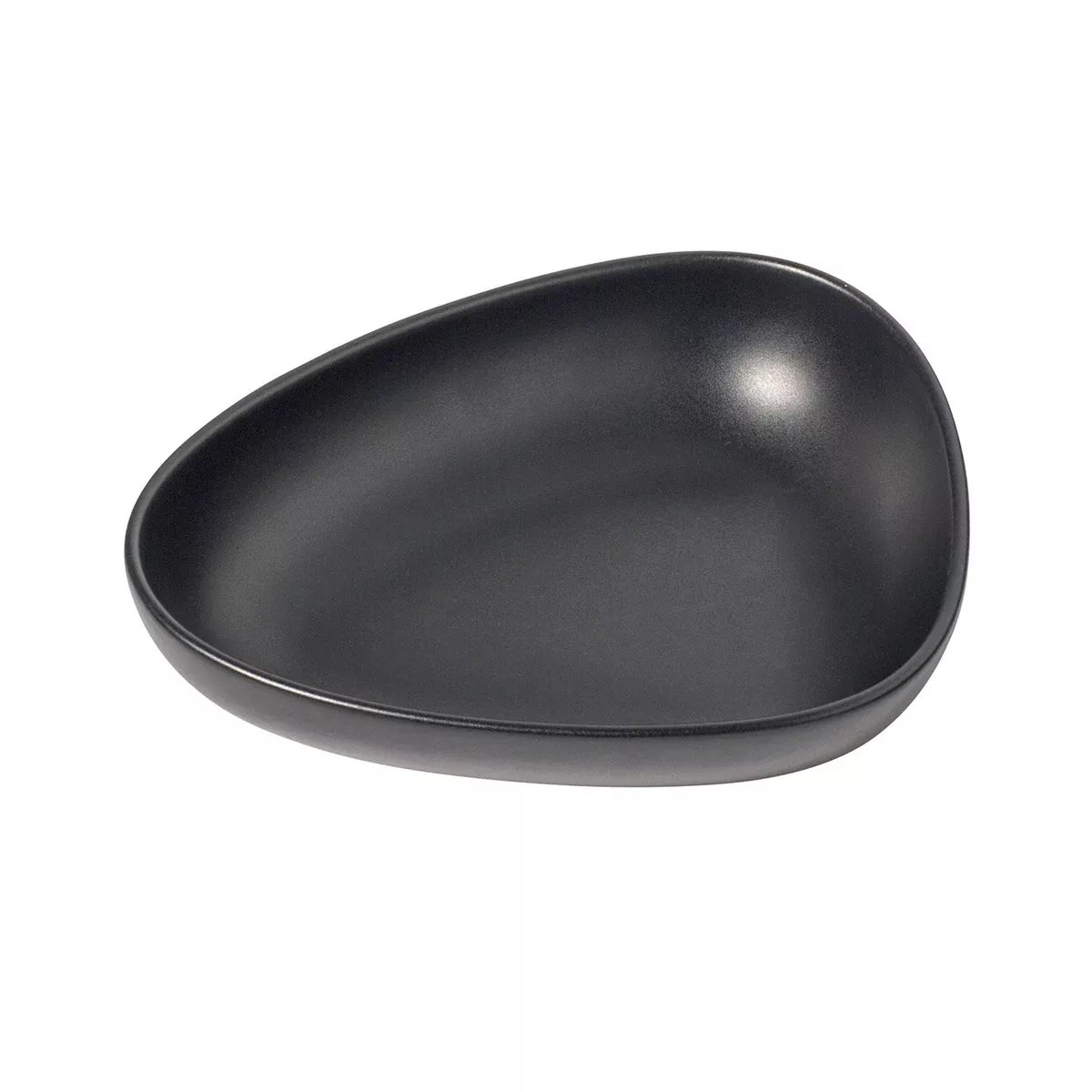 Curve Stoneware tiefer Teller 19 x 22cm Black günstig online kaufen