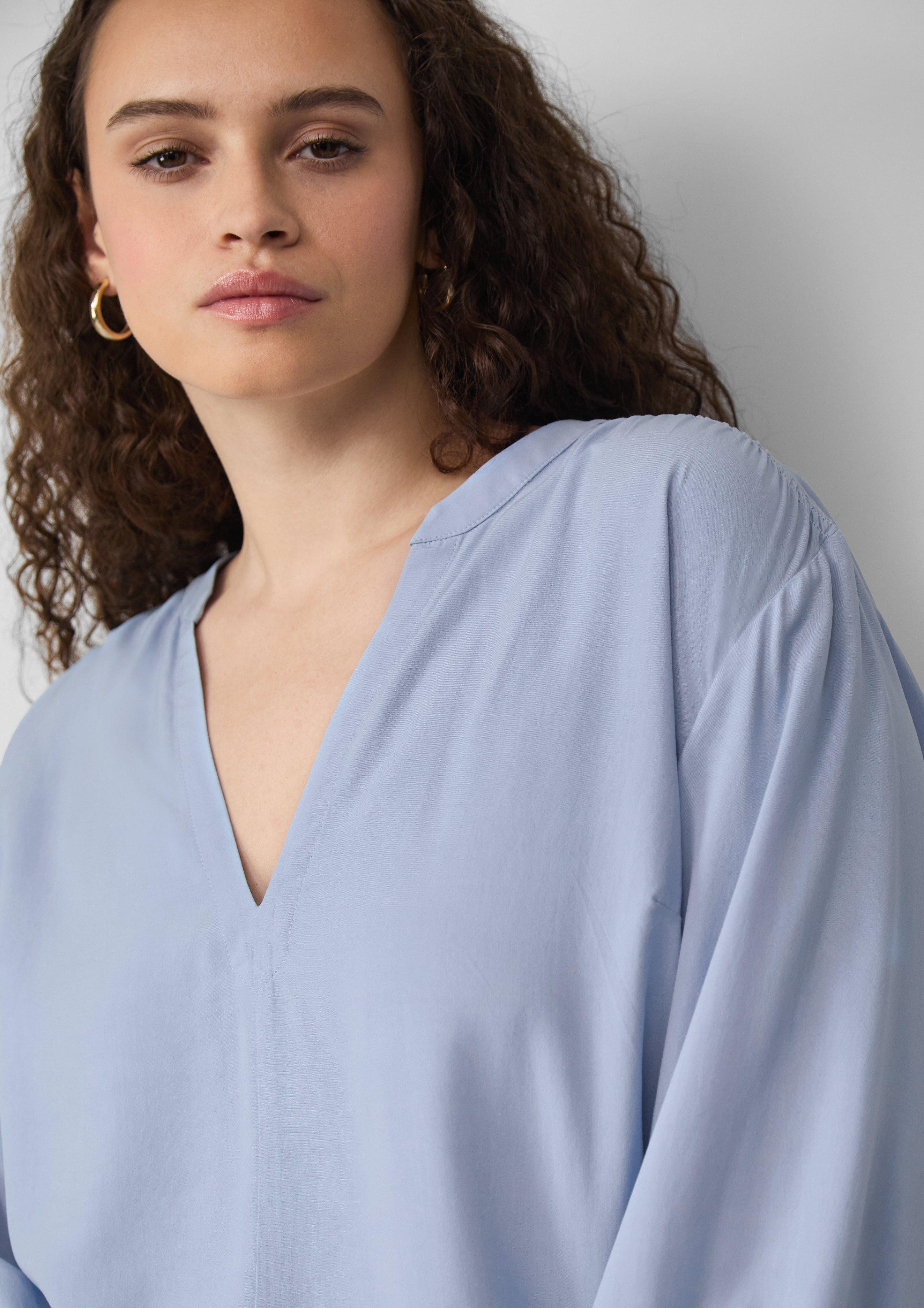 QS Langarmbluse Bluse aus Viskose mit günstig online kaufen