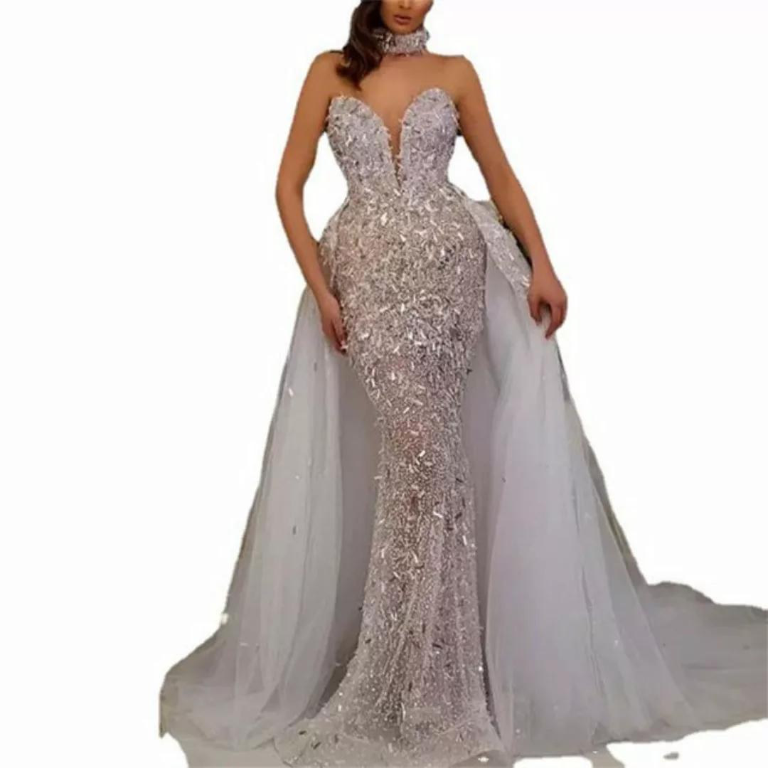 RUZU UG Partykleid Damenmode Langes Kleid Partykleid Spitzenkleid Abendklei günstig online kaufen