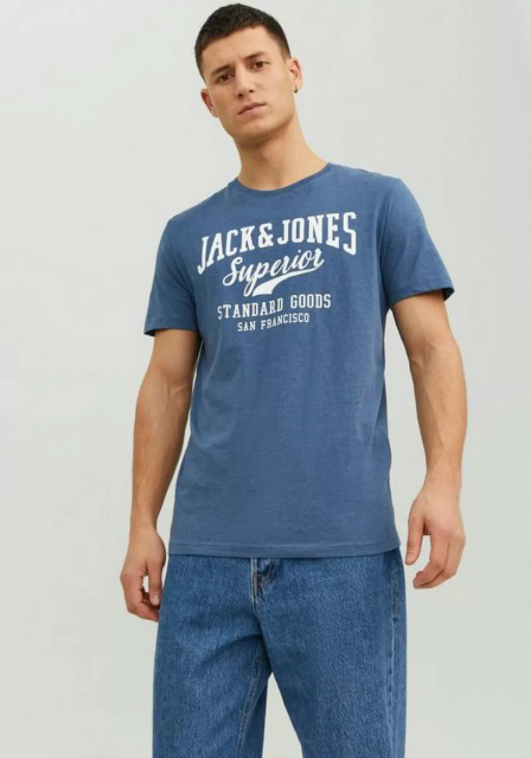 Jack & Jones Print-Shirt JJELOGO TEE SS O-NECK 1 COL MEL AW23 SN günstig online kaufen