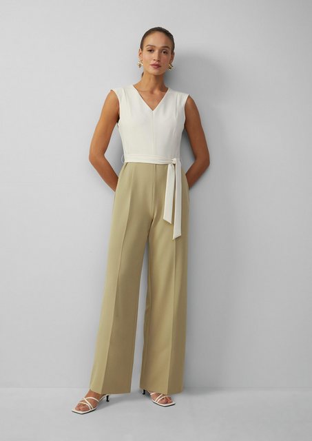 s.Oliver BLACK LABEL Overall Taillierter Jumpsuit mit Wide Leg und Teilungs günstig online kaufen