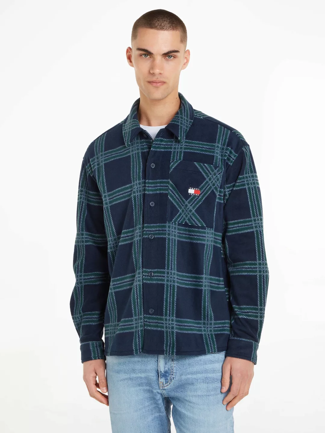 Tommy Jeans Fleecehemd "TJM CHECK POLAR FLEECE OVERSHIRT", mit Karomuster günstig online kaufen