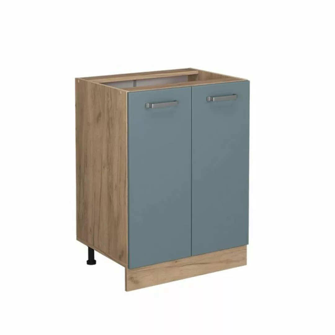 Vicco Unterschrank Küchenschrank R-Line Solid Goldkraft Blau Grau 60 cm günstig online kaufen