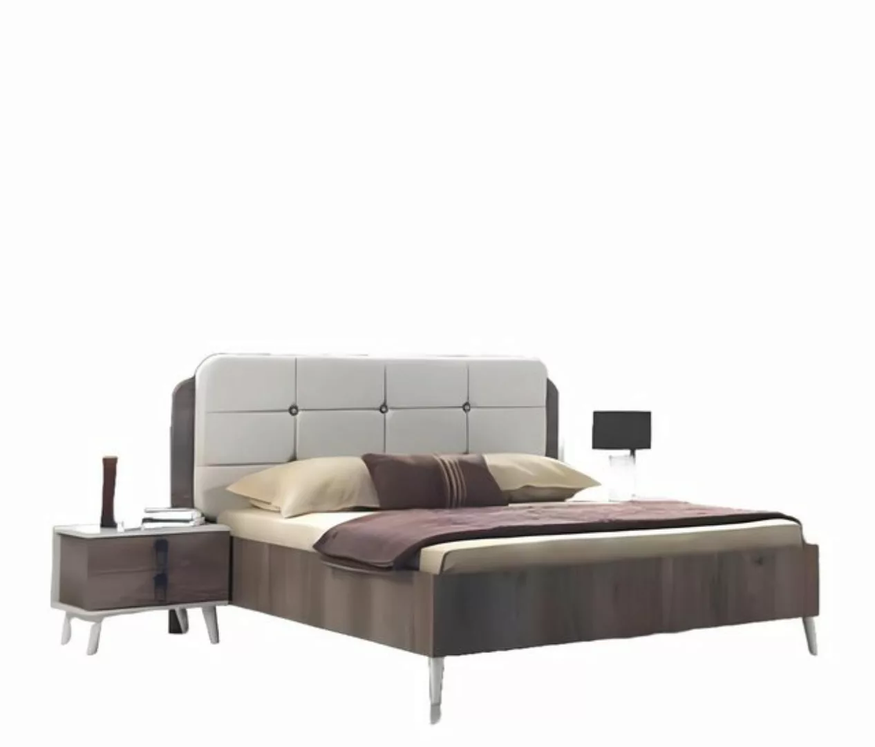 Xlmoebel Bett Doppelbett für Schlafzimmer mit modernem Design und italienis günstig online kaufen