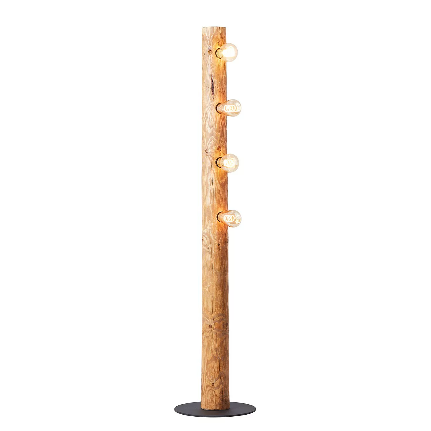 BRILLIANT ODUN Stehleuchte 141 cm Holz / Metall Kiefer gebeizt 4-Flammig günstig online kaufen