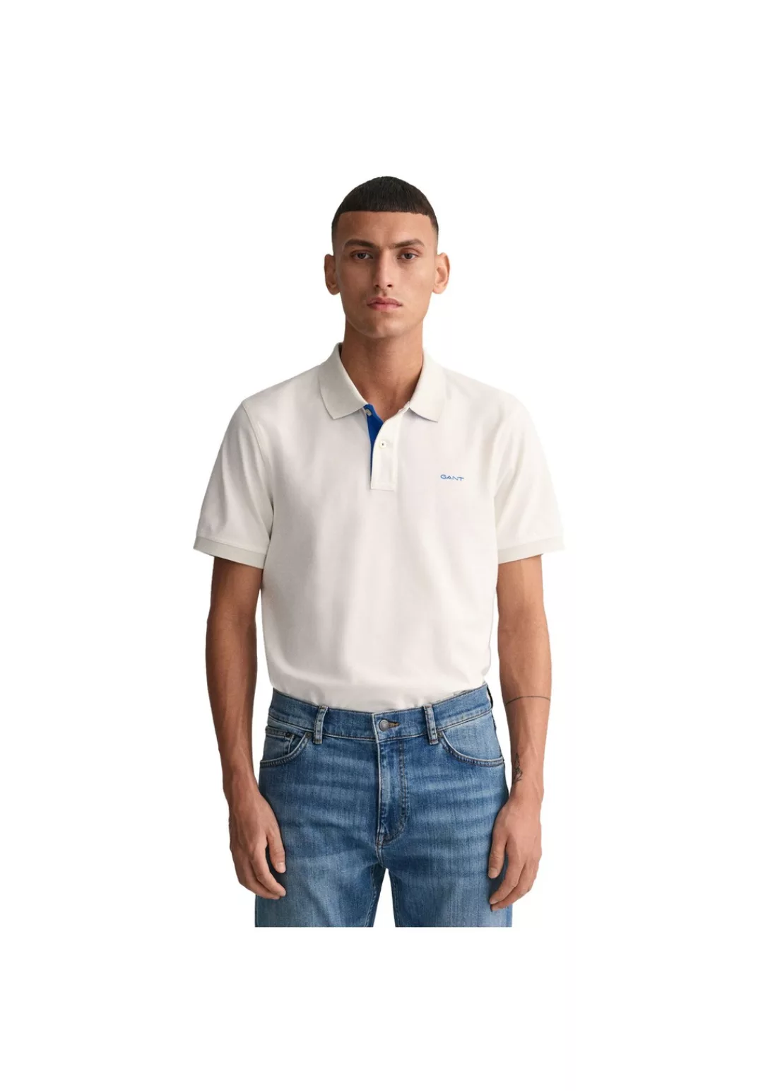 Gant Poloshirt "REG CONTRAST PIQUE SS RUGGER", mit kontrastfarbenen Einsätz günstig online kaufen