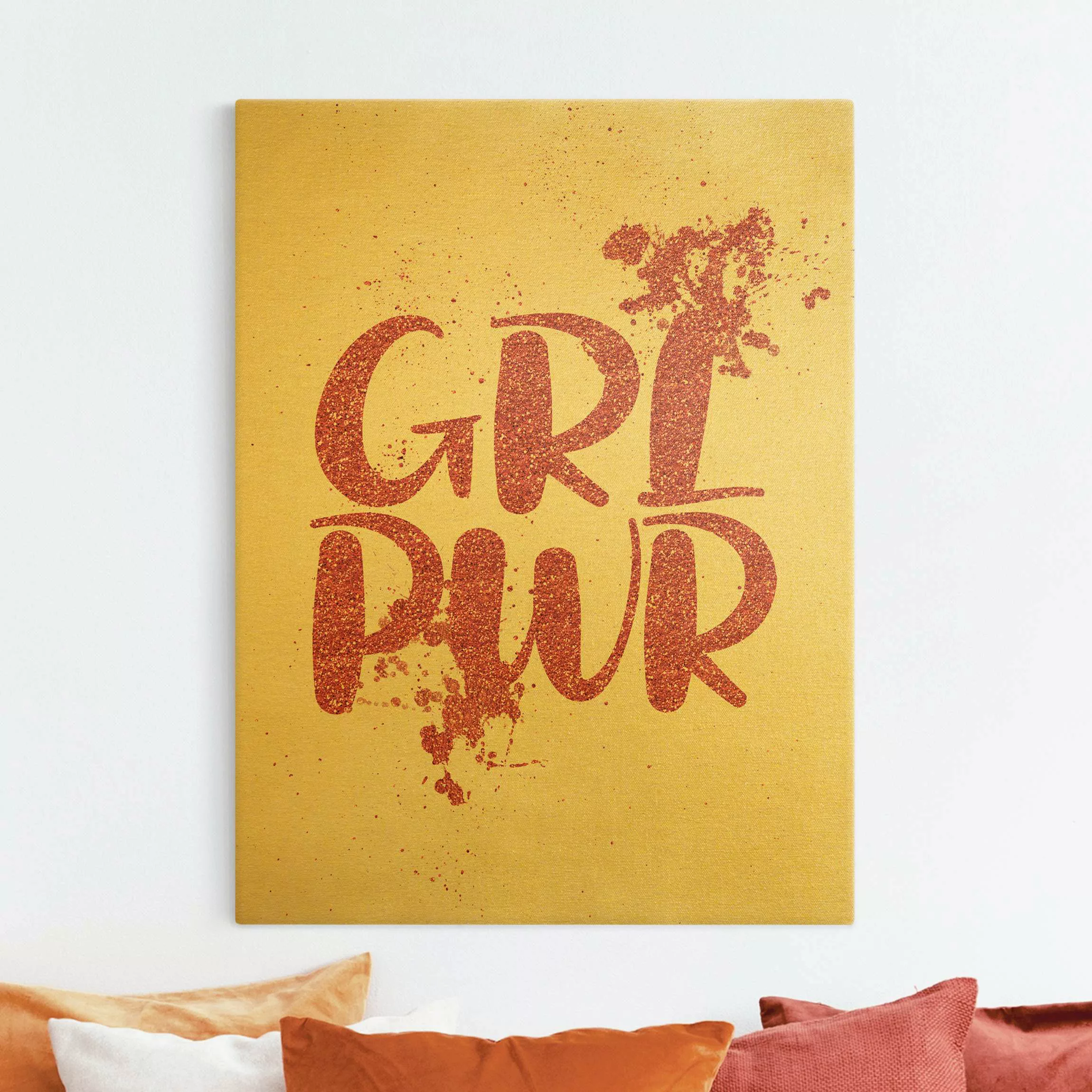 Leinwandbild Gold Girl Power günstig online kaufen