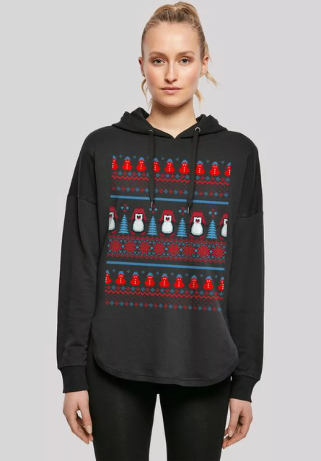 F4NT4STIC Kapuzenpullover Christmas Pinguin Muster Print günstig online kaufen