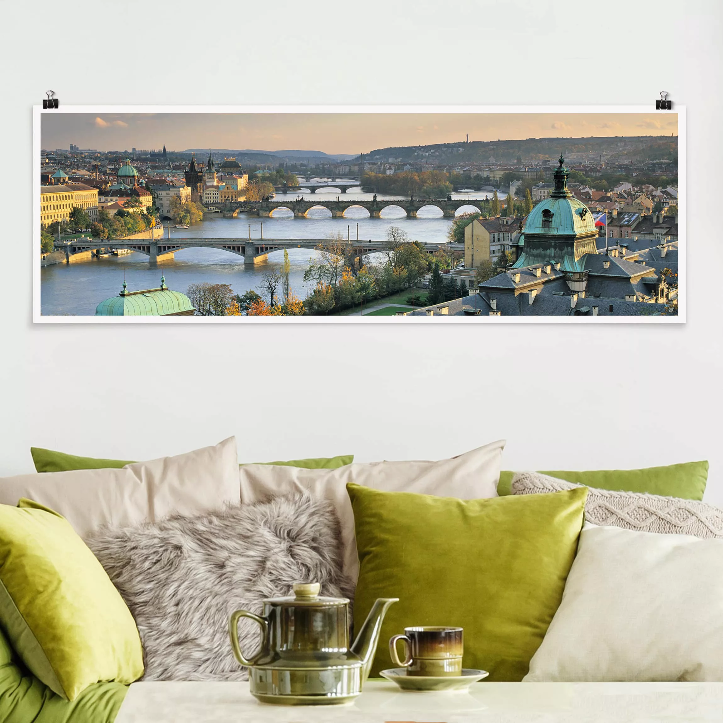 Panorama Poster Architektur & Skyline Prag günstig online kaufen
