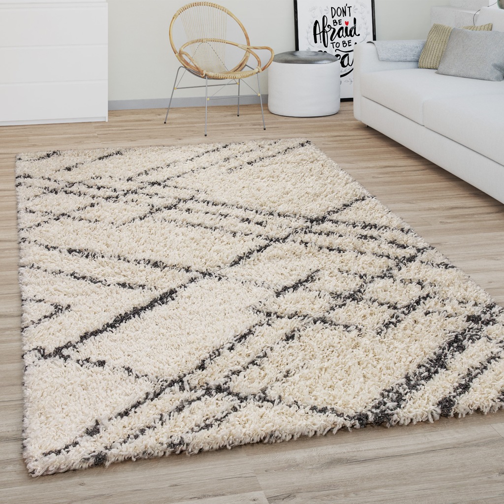 Paco Home Hochflor-Teppich »Kalmar 452«, rechteckig, Shaggy, Scandi Design, günstig online kaufen