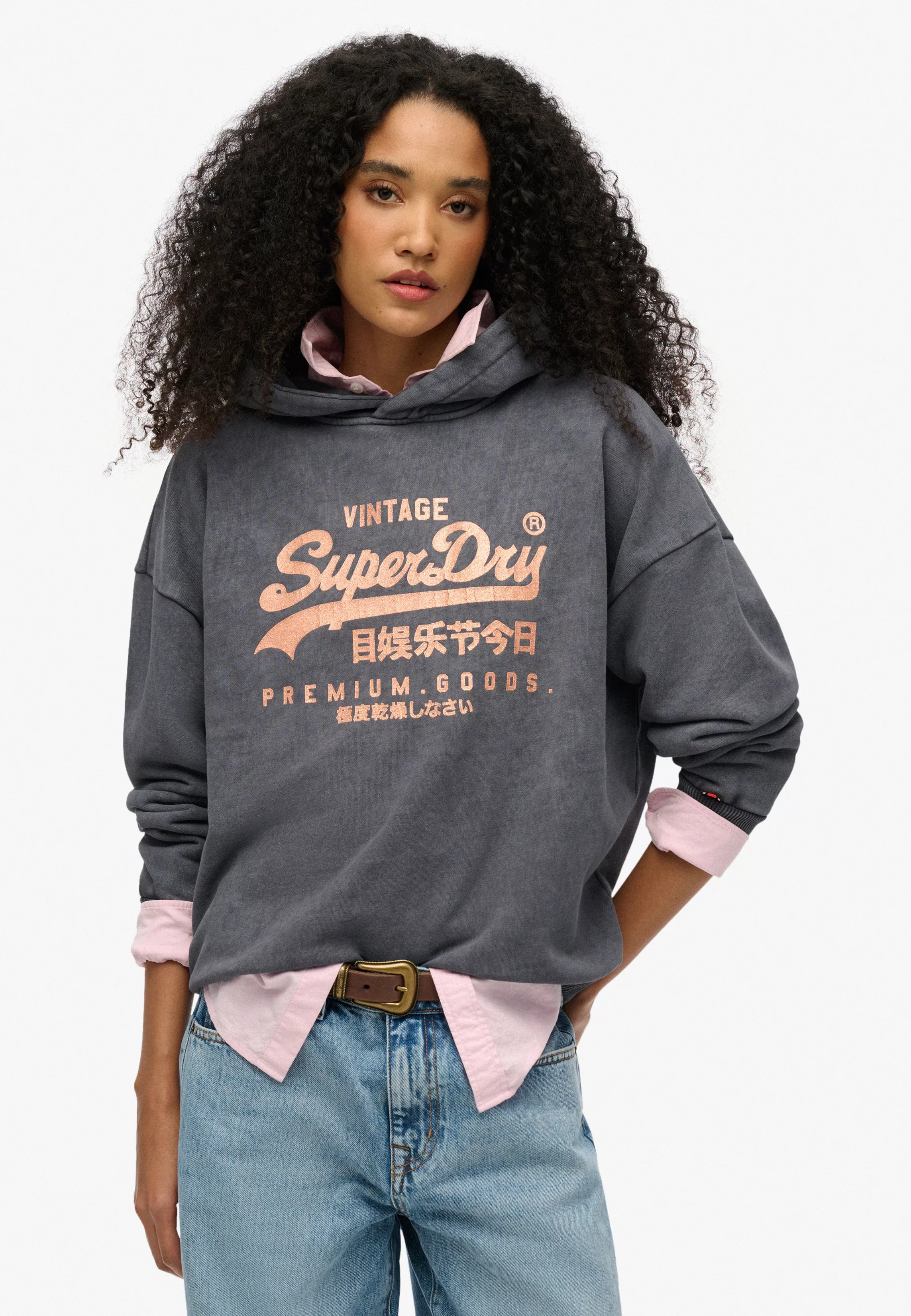 Superdry Kapuzensweatshirt "VL METALLIC RELAXED HOOD" günstig online kaufen