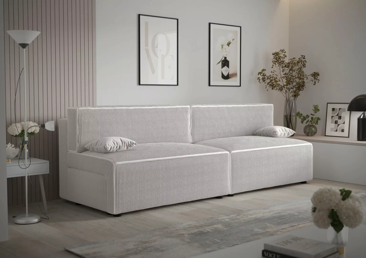 ALTDECOR Sofa MIRI-X2, Couch mit Schlaffunktion, Bettkasten, Wohnzimmer günstig online kaufen