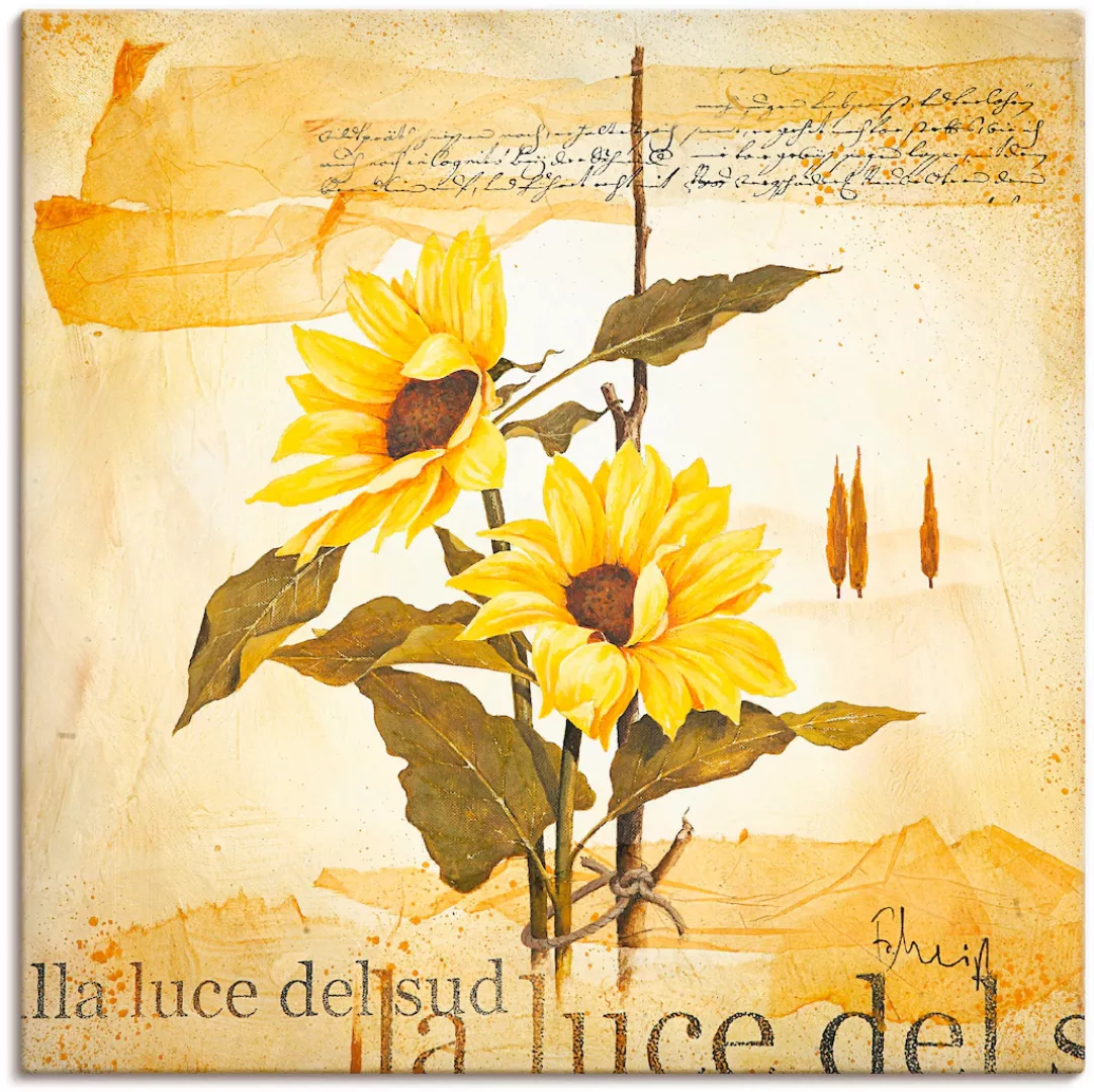 Artland Leinwandbild "Licht des Südens", Blumen, (1 St.), auf Keilrahmen ge günstig online kaufen