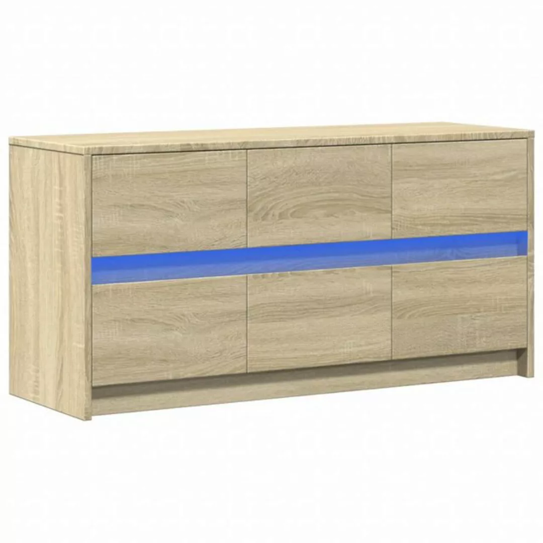 vidaXL TV-Schrank TV-Schrank mit LED-Beleuchtung Sonoma-Eiche 100x34x50 cm günstig online kaufen