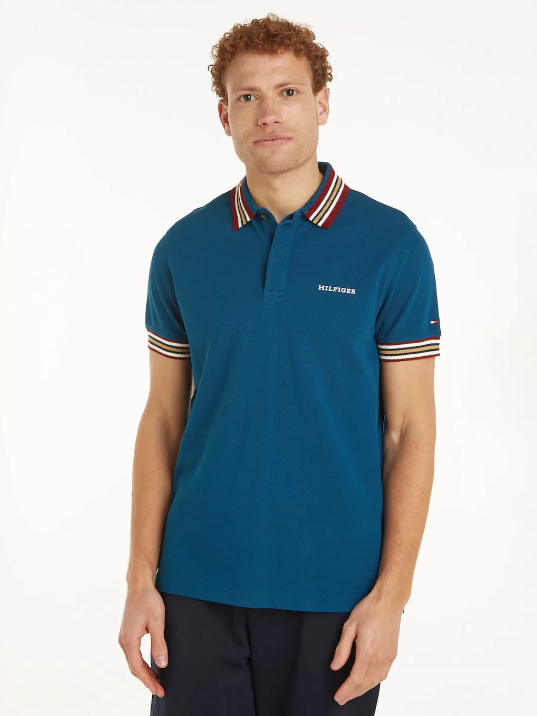 Tommy Hilfiger Poloshirt GIFTING POLO RWB COLLAR REG POLO Streifen an Krage günstig online kaufen