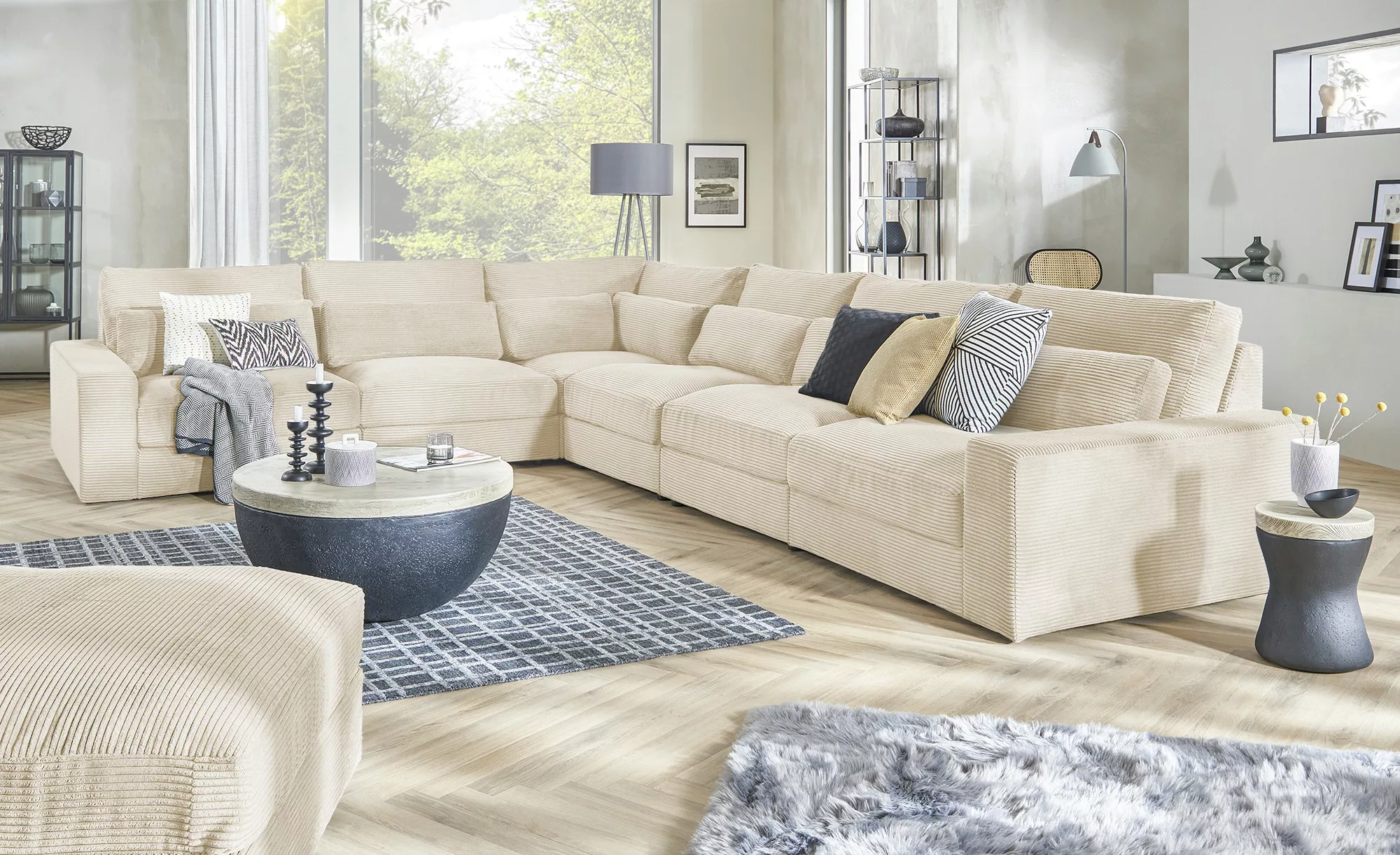 Ecksofa  Branna ¦ creme ¦ Maße (cm): B: 412 H: 88 T: 322.0 Polstermöbel > S günstig online kaufen