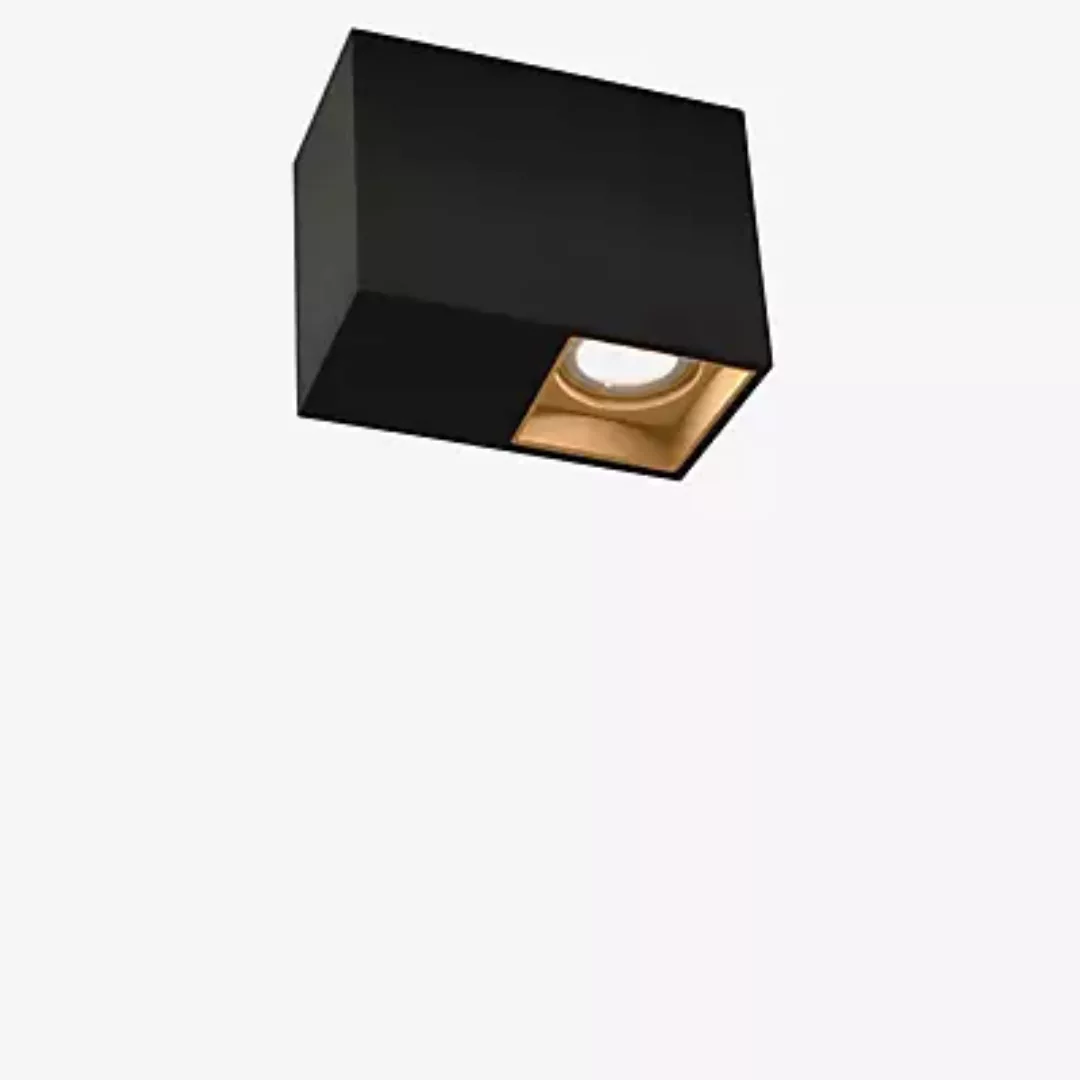 Wever & Ducré Plano 1.0 Spot LED, schwarz/messing - dim to warm günstig online kaufen