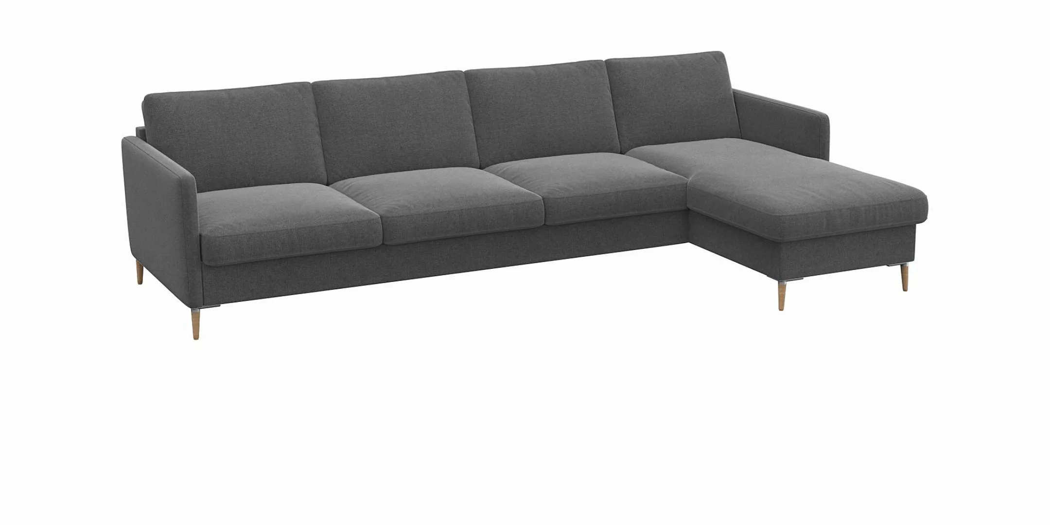 FLEXLUX Ecksofa "Fiore, L-Form", schmale Armlehnen, Kaltschaum, Füße Alu+ E günstig online kaufen