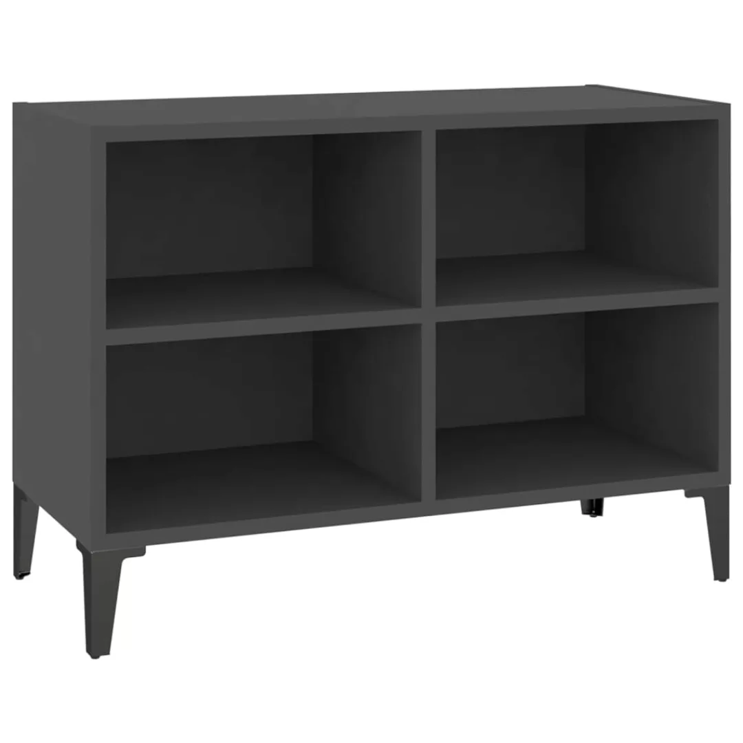 Tv-schrank Mit Metallbeinen Grau 69,5x30x50cm günstig online kaufen