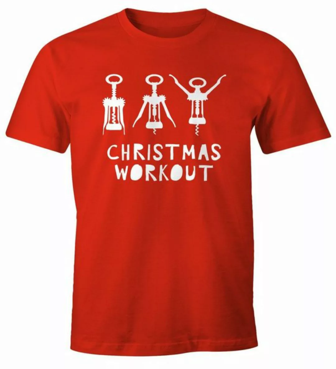 MoonWorks Print-Shirt Herren T-Shirt Weihnachten lustig Christmas Workout F günstig online kaufen