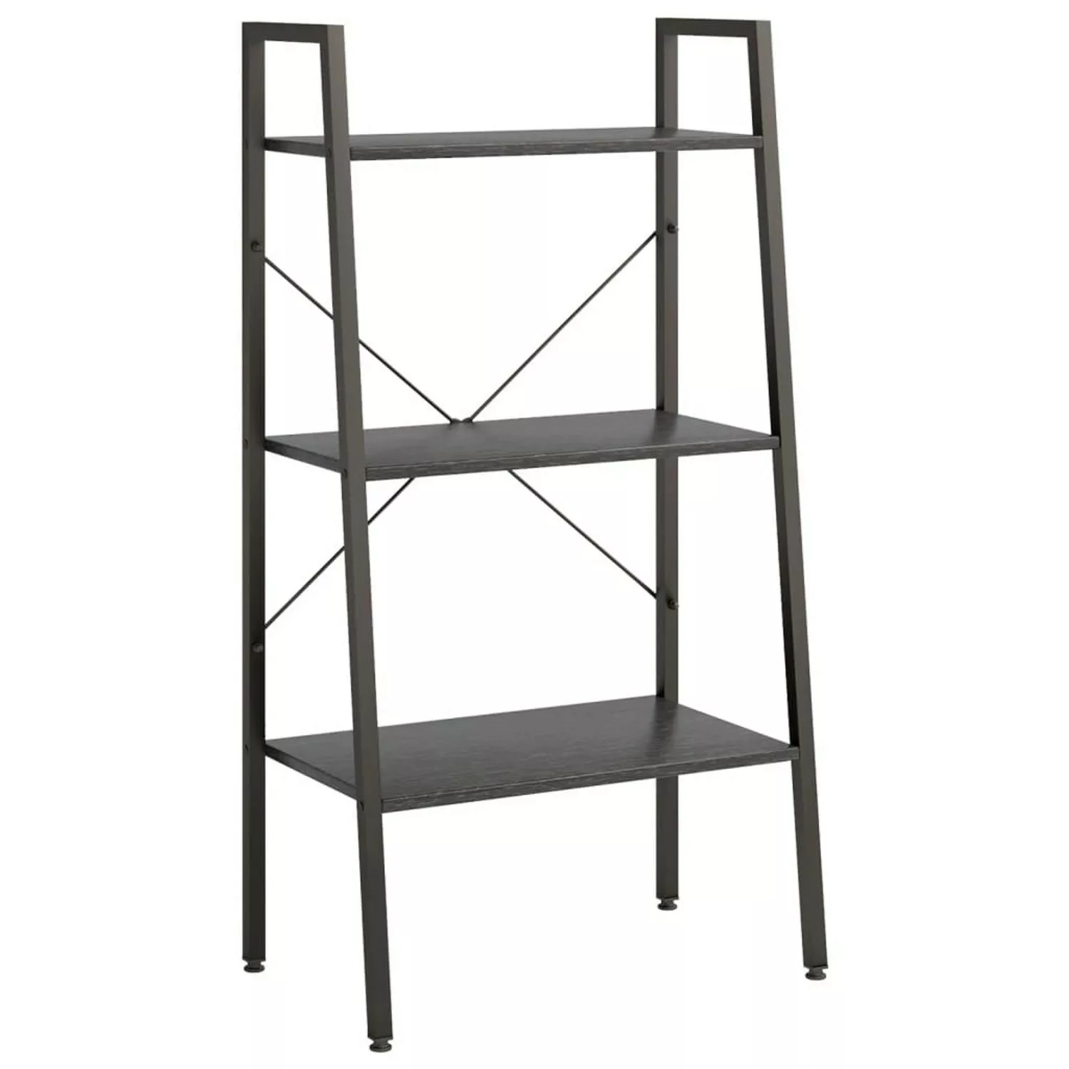 VidaXL Standregal mit 3 Böden Schwarz 56x35x108 cm günstig online kaufen