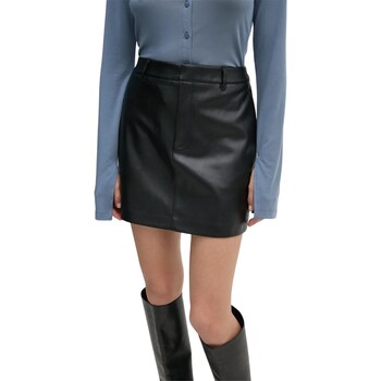 Calvin Klein Jeans A-Linien-Rock "FAUX LEATHER A-LINE MINI SKIRT", mit Logo günstig online kaufen