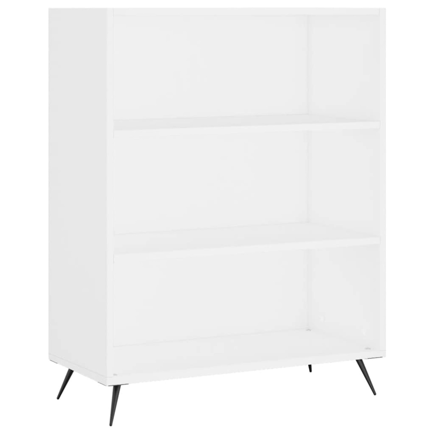 vidaXL Bücherregal Metall Weiß 69,5x32,5x90 cm Holzwerkstoff günstig online kaufen