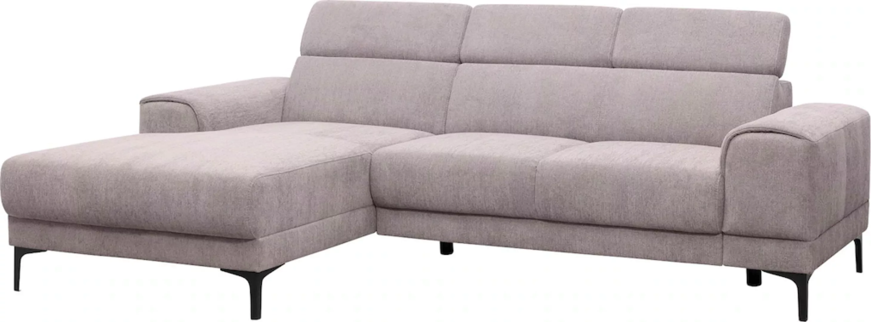 exxpo - sofa fashion Ecksofa "Ophelia, L-Form", mit 3 Kopfstützen, wahlweis günstig online kaufen