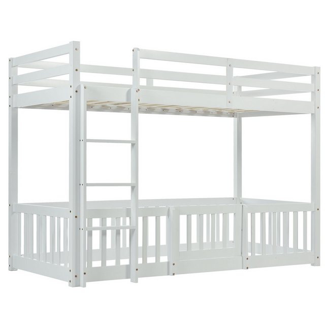 IDEASY Etagenbett 90 x 200 cm, Kinderbett mit rechtwinkliger Treppe, Jugend günstig online kaufen