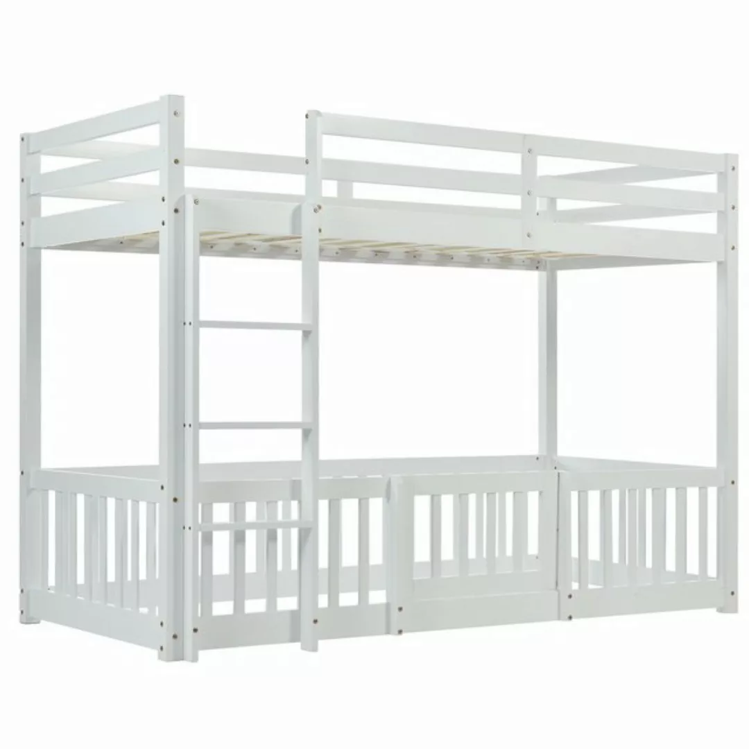 IDEASY Etagenbett 90 x 200 cm, Kinderbett mit rechtwinkliger Treppe, Jugend günstig online kaufen