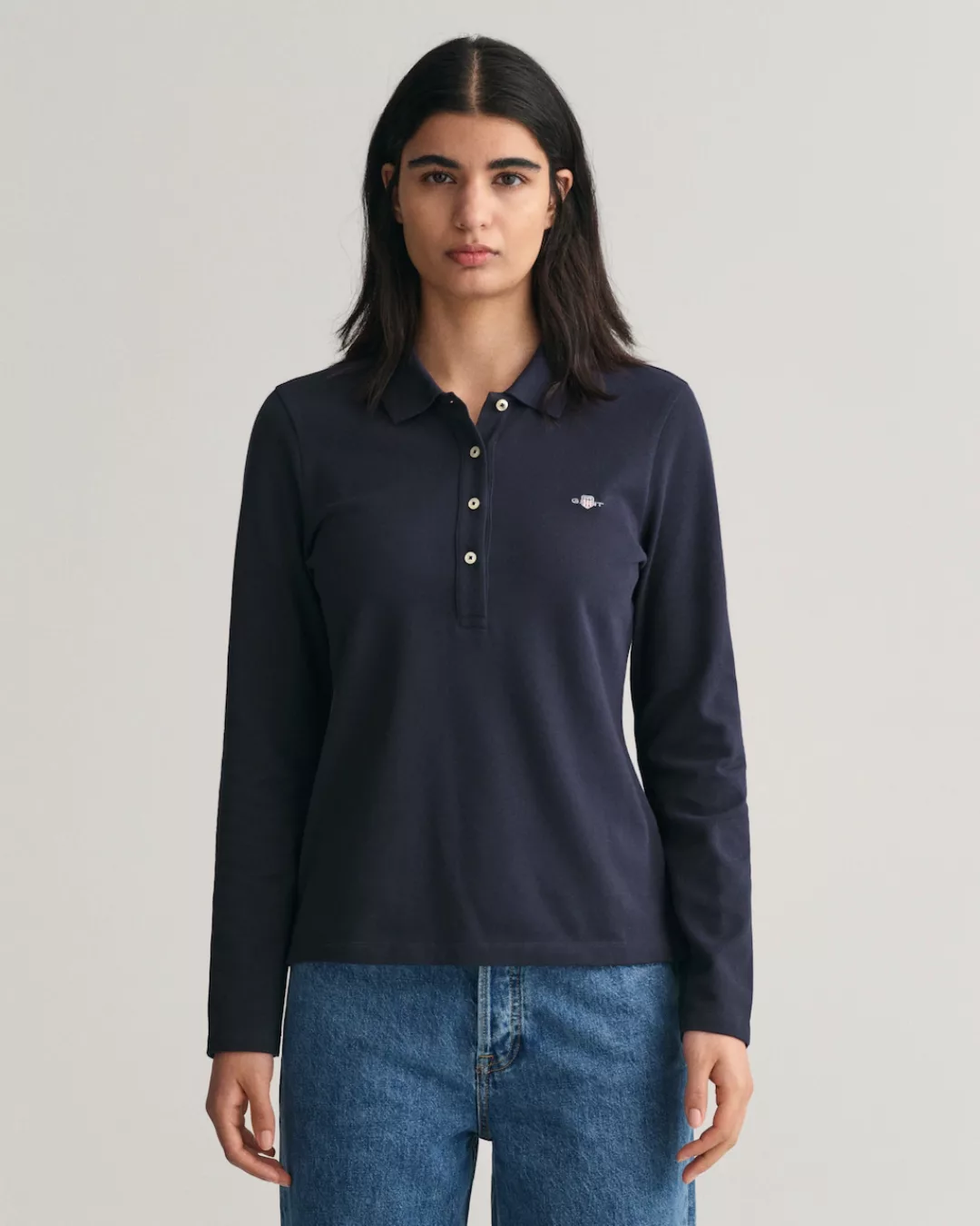 Gant Langarm-Poloshirt "SLIM SHIELD LS PIQUE POLO" günstig online kaufen