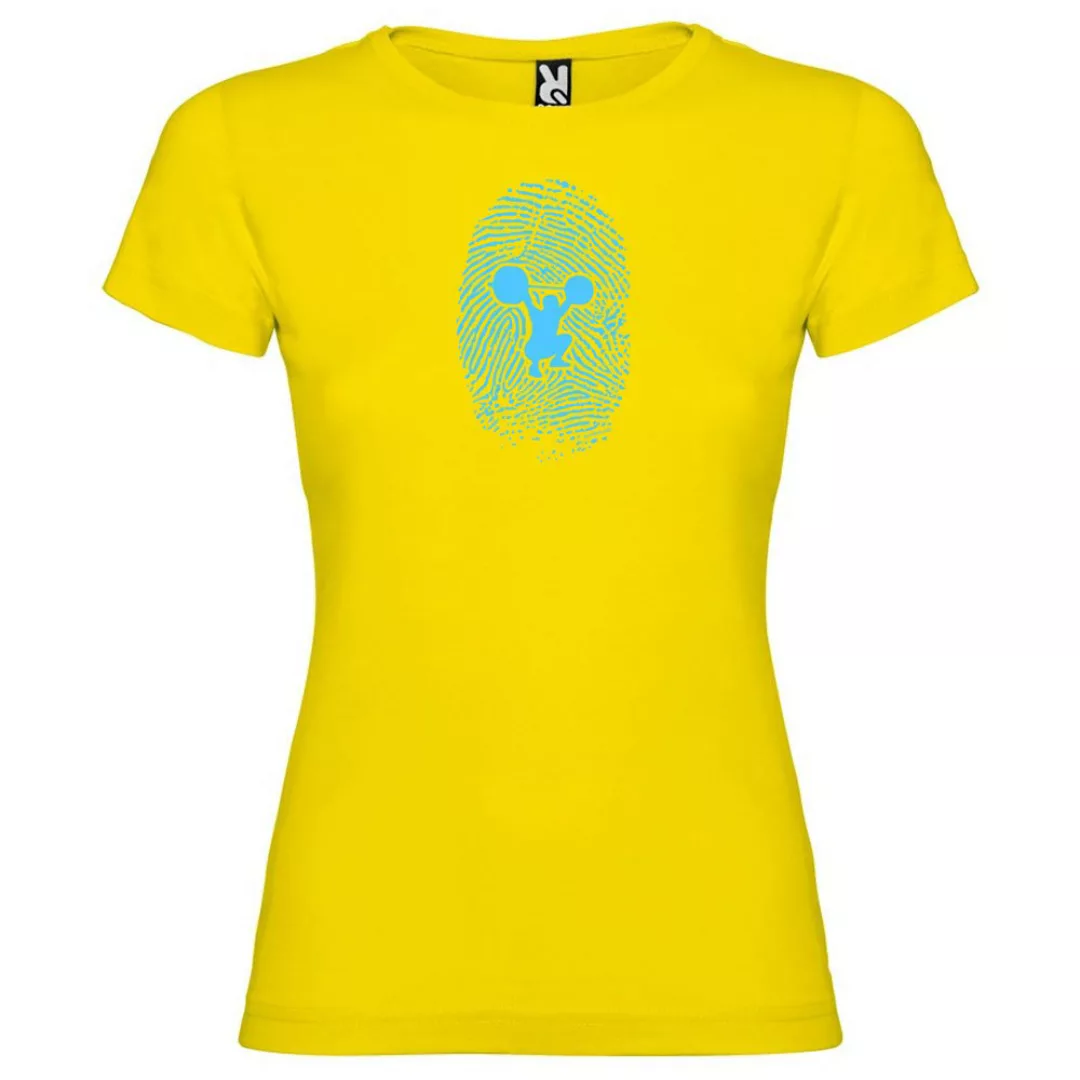 Kruskis Fitness Fingerprint Kurzärmeliges T-shirt L Yellow günstig online kaufen