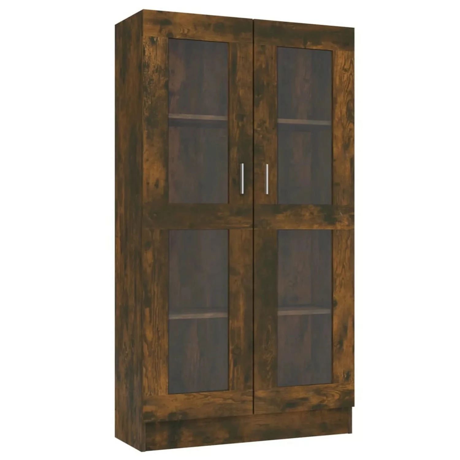 vidaXL Vitrine Vitrinenschrank Räuchereiche 82,5x30,5x150 cm Spanplatte Gla günstig online kaufen