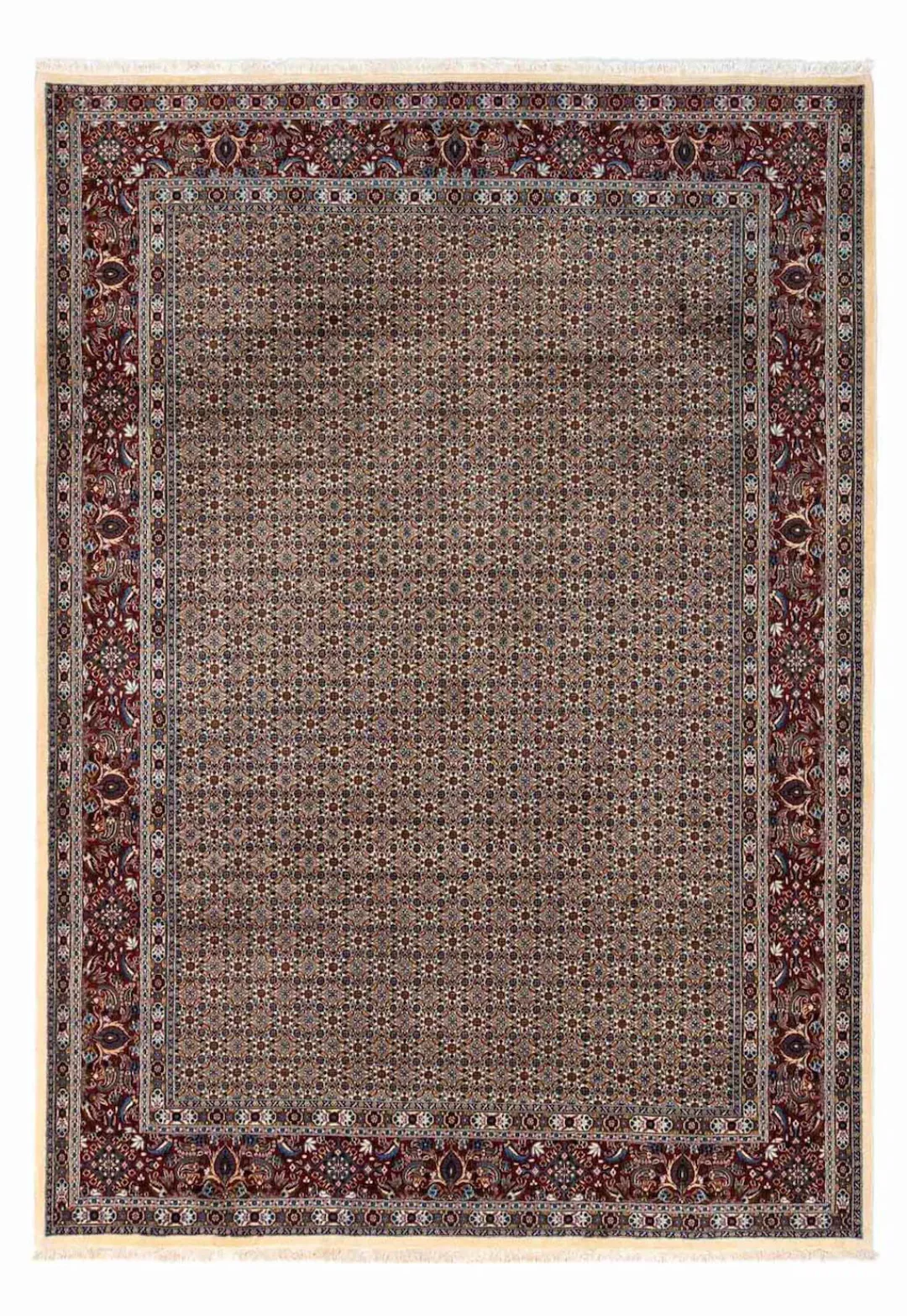 morgenland Wollteppich »Moud Stark Gemustert Blu scuro 340 x 246 cm«, recht günstig online kaufen