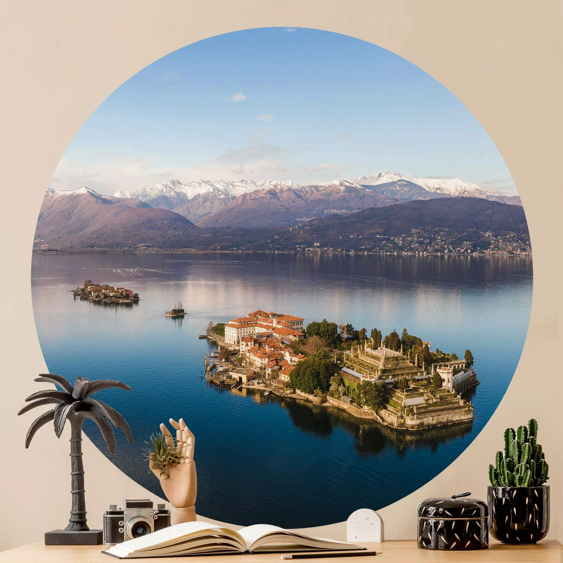 Runde Tapete selbstklebend Insel Isola Bella in Italien günstig online kaufen